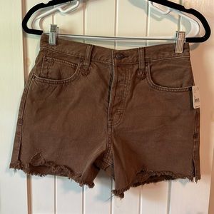 Free People brown Jean shorts